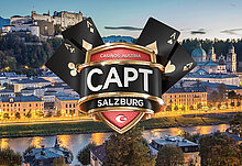 Casinos Austria Poker Tour Logo vor der Stadt Salzburg