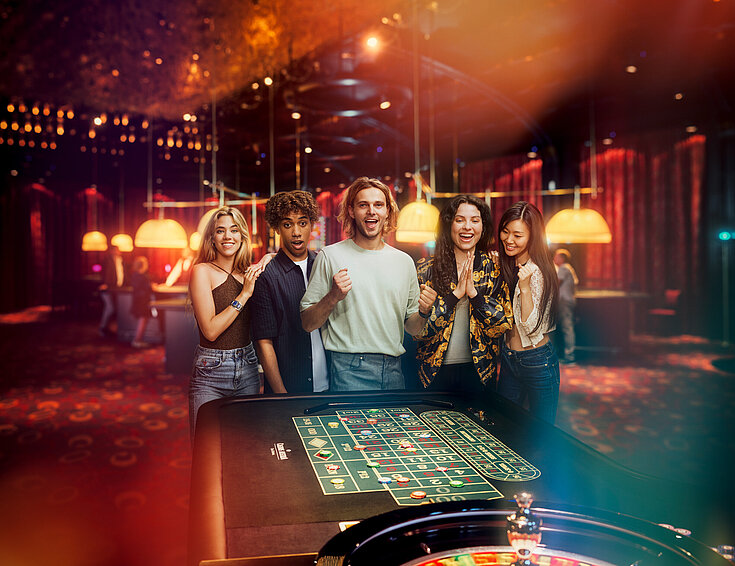 Casino Gruppe Fun & Friends am Roulette Tisch